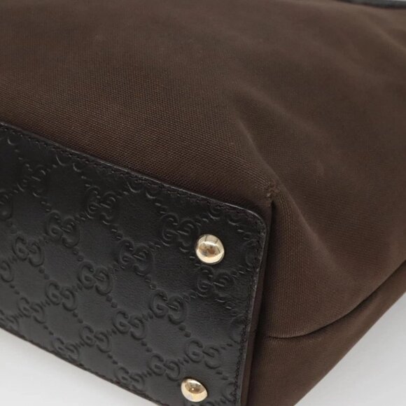 GUCCI Tote Bag Canvas Outlet Brown Gold 279153 Auth bs26148 - Picture 4 of 16